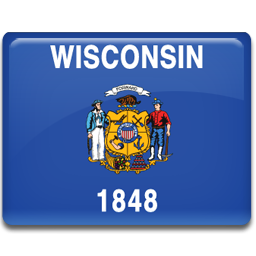 Wisconsin state flag icon